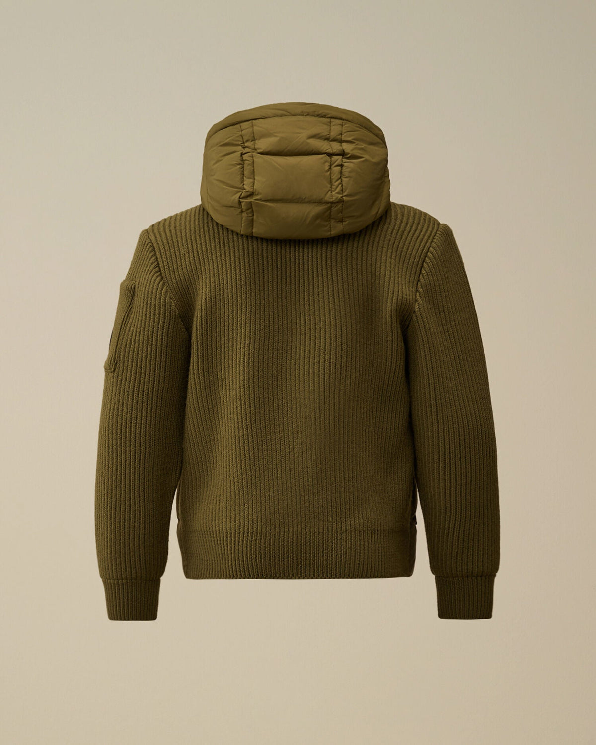 Nylon Mixed Hooded Down Jacket