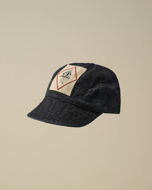3/4 Plated Denim Logo Cap
