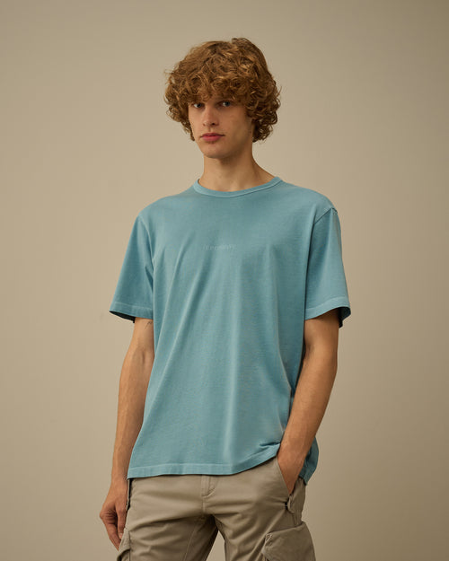 24/1 Jersey Short Sleeve Resist Dyed Logo T-Shirt
