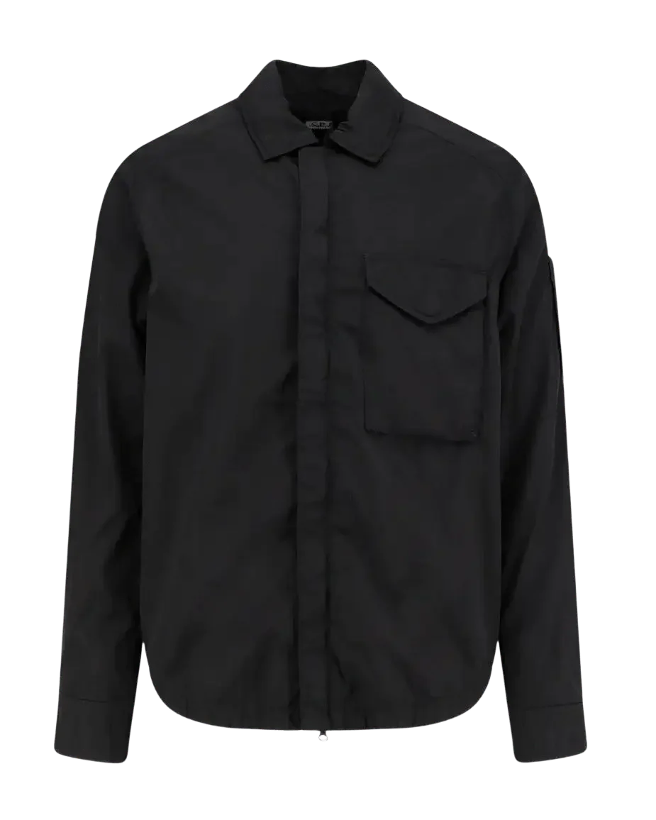 C.P. COMPANY - Blouson Chemise à Poche Poitrine Noir