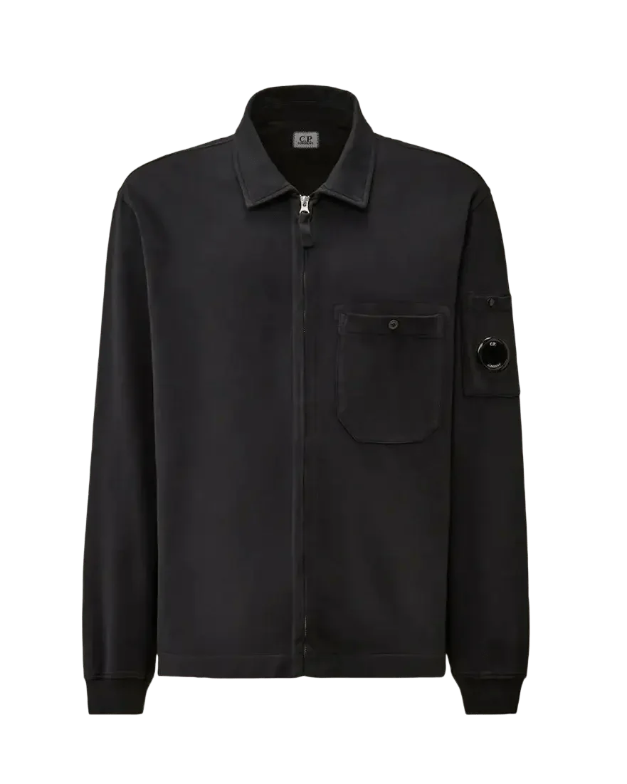 C.P. COMPANY - Light Fleece Full Zip Sweatshirt bleu total eclipse