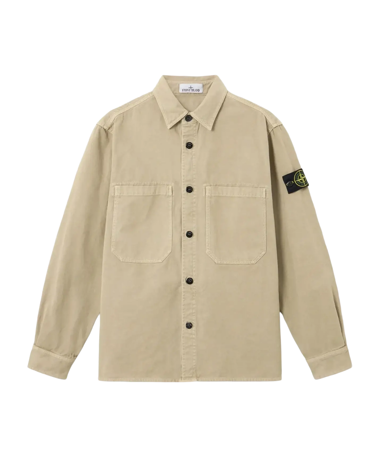 STONE ISLAND - Chemises - 1200025 ORGANIC PANAMA COTTON 'OLD' EFFECT beige