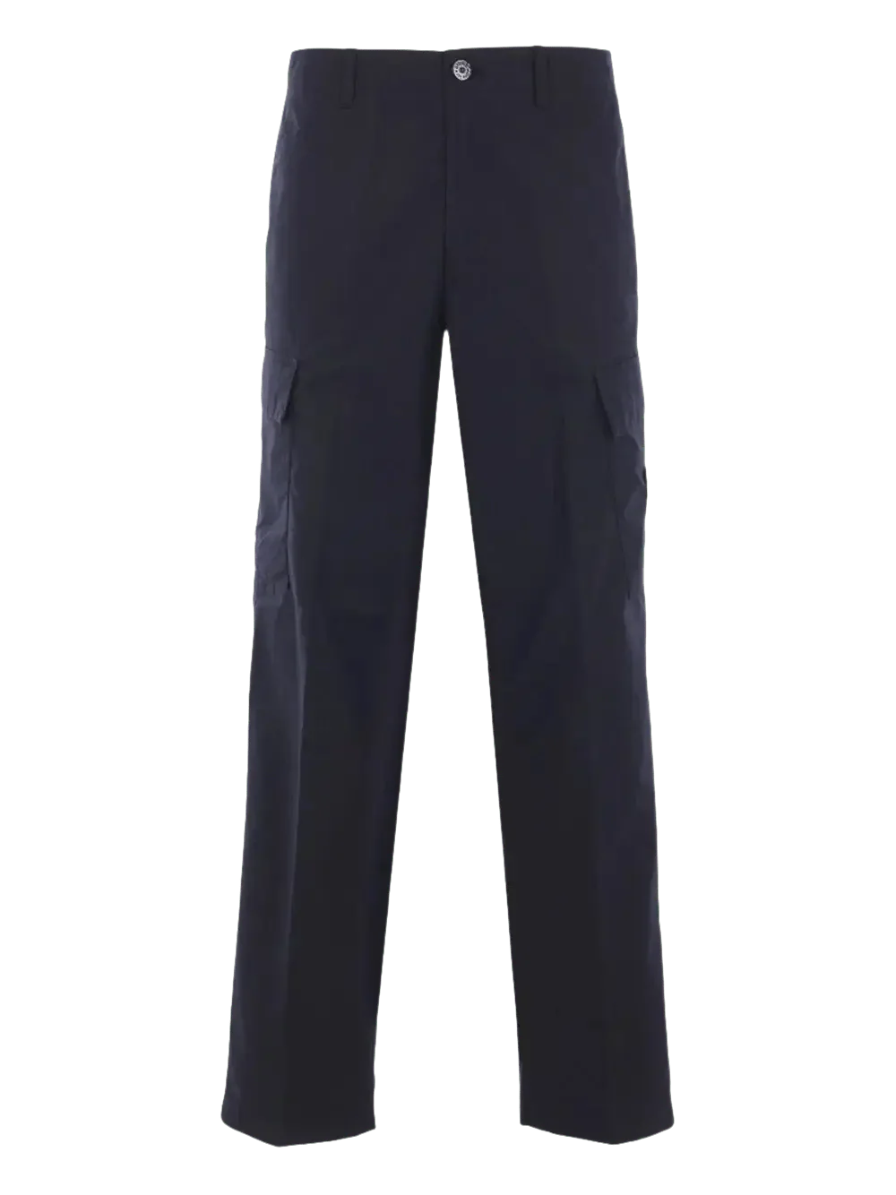 STONE ISLAND - Pantalon en Coton à Poches Cargo Bleu Foncé