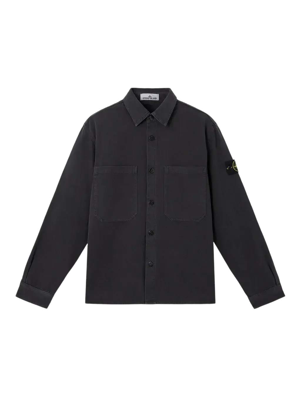 STONE ISLAND - Surchemise coupe confort à poches poitrine noir