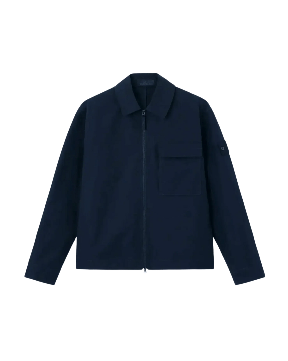 STONE ISLAND - Surchemise Weatherproof Cotton Canvas Ghost Bleu Marine