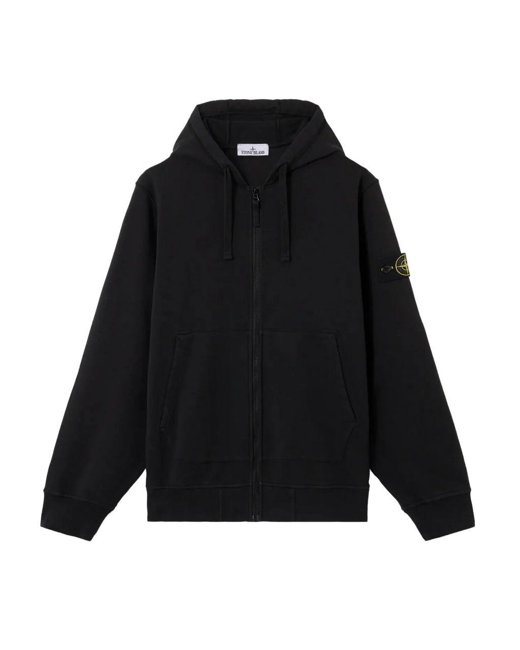 STONE ISLAND - Sweat zippé 6100061 ORGANIC COTTON FLEECE Noir