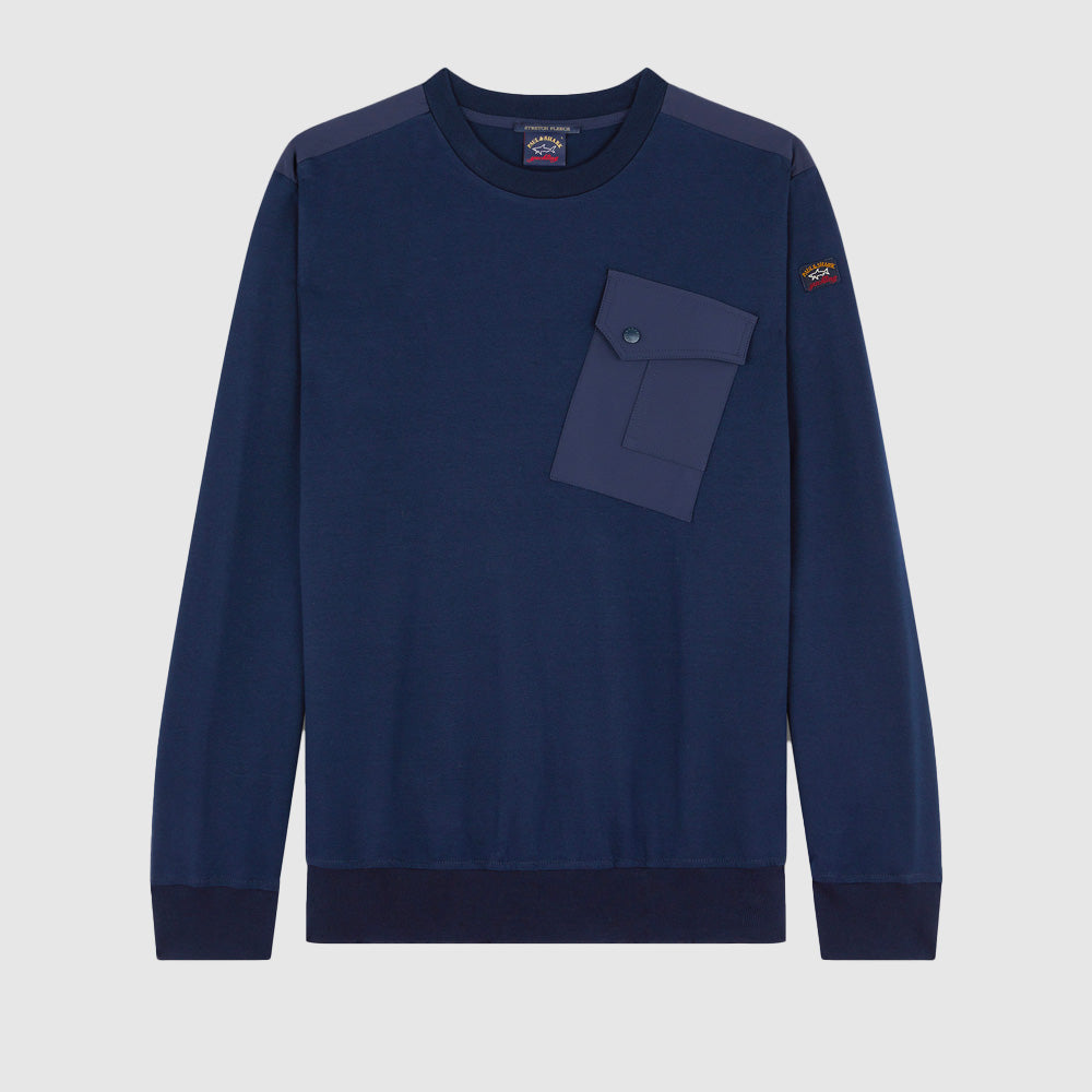 Sweatshirt Paul & Shark avec empiècements en Typhoon